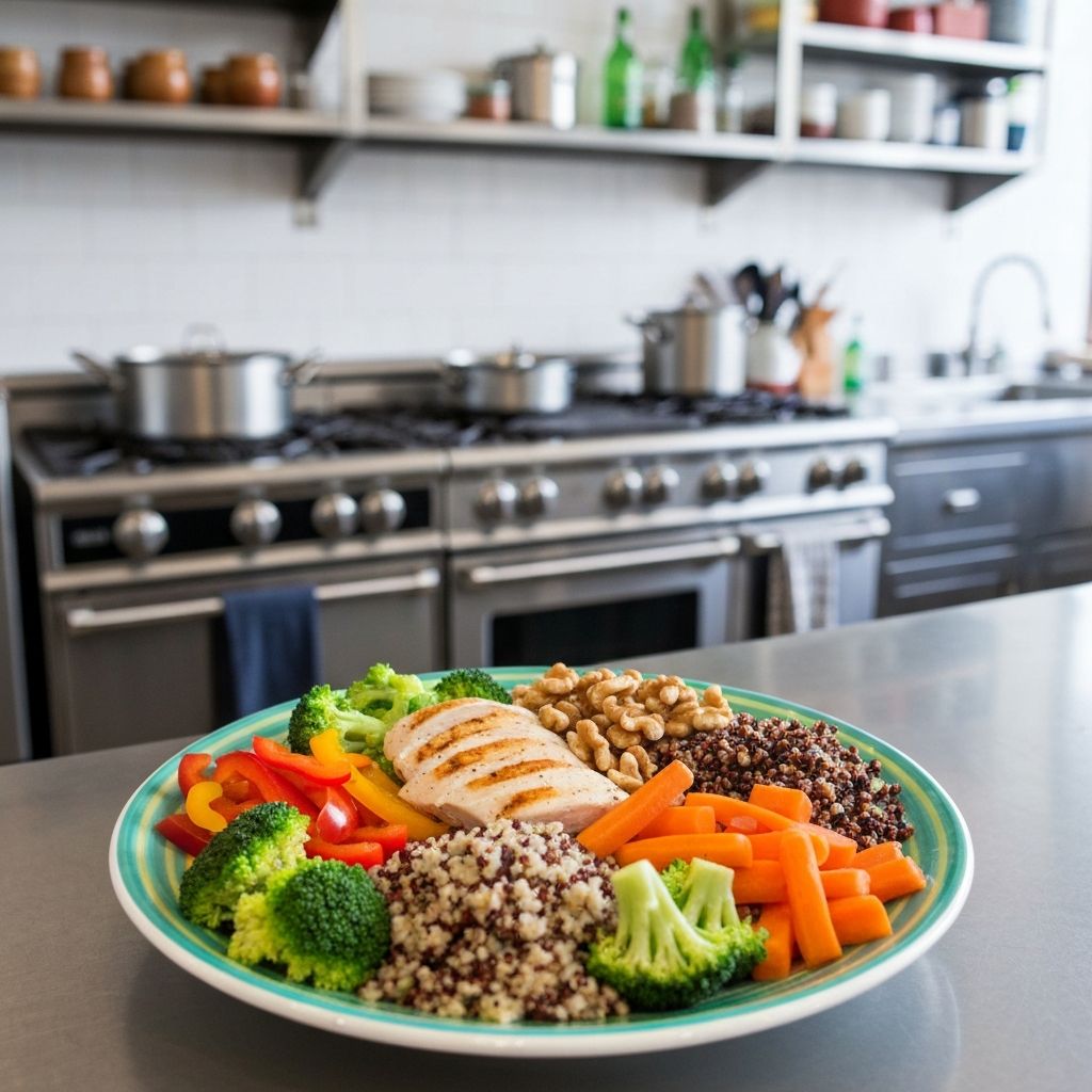Quick balanced meal with vegetables and grains